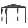 vidaXL Paviljon s pokritimi stebri 3x3x2,6 m antraciten 160 g/m&sup2;