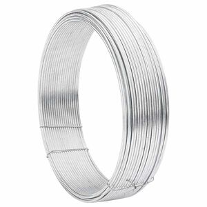 vidaXL Odtisna žica srebrna 33 m Jeklo