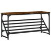 vidaXL Regal za čevlje dimljen hrast 90x30x45 cm inženirski les