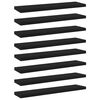 vidaXL Police za omaro 8 kosov črne 40x10x1,5 cm inženirski les