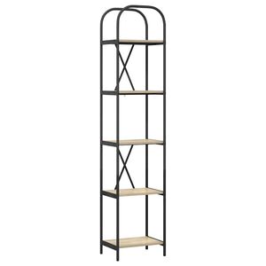 vidaXL Knjižna polica 5 nivojev 40 x 30 x 183 cm Inženirski les