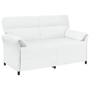 vidaXL Kavč za 2 osebi 2-sedežni Bela 158 x 83 x 95 cm Blago