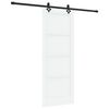 vidaXL Drsna vrata ORKDAL 78 x 202 cm Inženirski les Bela in črna
