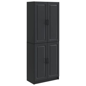 vidaXL Set omar 2 kos Črna 66 x 34,5 x 87 cm Inženirski les