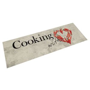 vidaXL Kuhinjska preproga pralna cooking 45x150 cm žamet