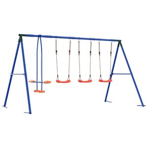 vidaXL Zunanji swing komplet večbarvno 330 x 185 x 185 cm Jeklo in PE