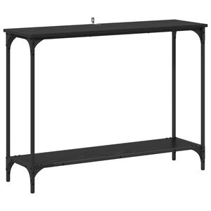 vidaXL Konzolna miza Črni hrast 101 x 30.5 x 75 cm Inženirski les