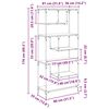 vidaXL Knjižna omara Star les 81 x 36 x 176 cm Konstruiran les