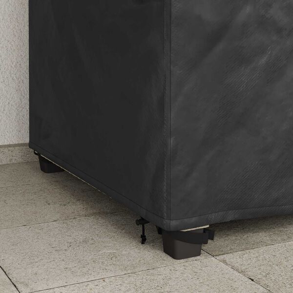 vidaXL Pokrov za vrtn stol Črna 90 x 90 x 50 / 75 cm 600D Oxford tkanina