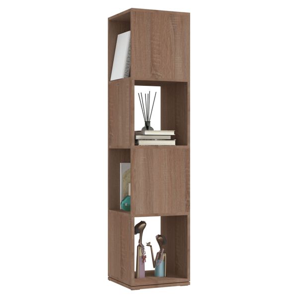 vidaXL Vrtljiva omarica sonoma hrast 34,5x34,5x147,5 cm iverna plo&scaron;ča