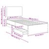 vidaXL Konstrukcija postelje Črna 90 x 200 cm Inženirsko leseno