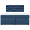 vidaXL Box spring postelja z vzmetnico modra 180x200 cm blago