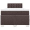 vidaXL Box spring postelja z vzmetnico temno rjava 120x190 cm blago