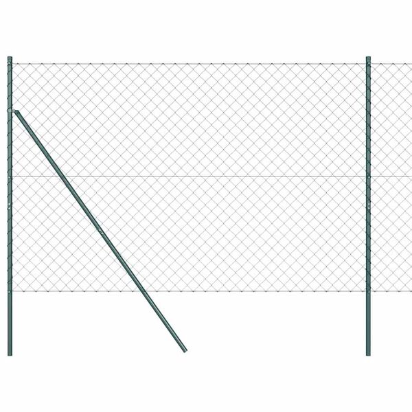 vidaXL Steber ograje. Zelena 25 x 1,6 m (60 x 60 mm mreža)