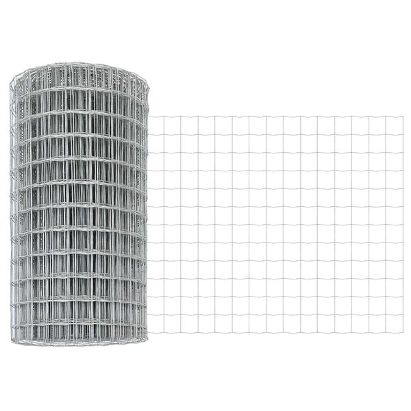 vidaXL Evropska ograja srebrna 0.4 x 10 m