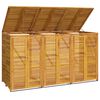 vidaXL Trojna lopa za smetnjak 210x89x117 cm trden akacijev les