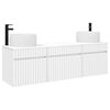vidaXL Komplet omaric za kopalnico 3 kos Bela 49 x 44,5 x 66 cm