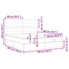 vidaXL Otomanski posteljni okvir z vzmetnicami taupe 180x200 cm blago