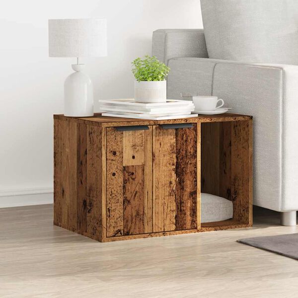 vidaXL Omara za mačje strani&scaron;če starinski les 60x40x40 cm inž. les