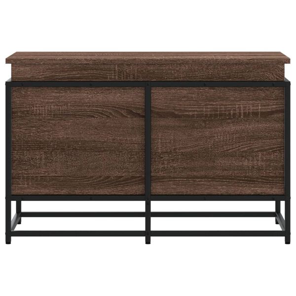 vidaXL &Scaron;katla s pokrovom rjavi hrast 80x40x51,5 cm inženirski les