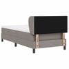 vidaXL Postelja z vzmetnico z vzmetnico Taupe 90 x 200 cm blago