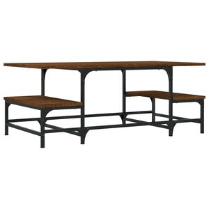 vidaXL Klubska mizica rjavi hrast 100x50,5x40 cm inženirski les