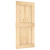 vidaXL Drsna vrata NARVIK Naravna in črna 95 x 210 cm (213,5 cm)