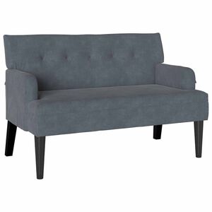 vidaXL Chesterfield klop Temno siva 112 x 65,5 x 75 cm Žamet