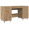 vidaXL Miza s polico artisan hrast 140 x 50 x 75 cm Konstruiran les