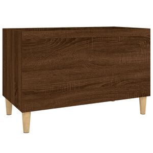 vidaXL Omarica za gramofonske plo&scaron;če rjavi hrast 74,5x38x48cm inž. les