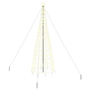 vidaXL LED božično drevesce EKENAS 400 cm 800 LED Toplo bela Jeklo
