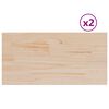 vidaXL Mizna plo&scaron;ča 2 kosa 80x40x1,7 cm pravokotna trdna borovina