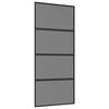 vidaXL Drsna vrata 90 x 205 cm Kaljeno steklo in aluminij
