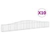 vidaXL Obokane gabion ko&scaron;are 10 kosi 400x30x40/60 cm pocinkano železo