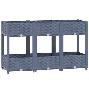 vidaXL Visoka greda 120x40x71 cm polipropilen