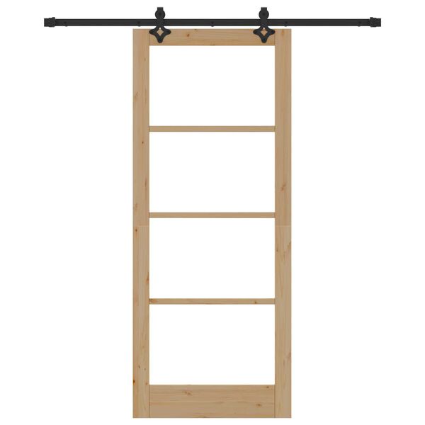 vidaXL Drsna vrata ORKDAL Naravna in črna 86 x 211 cm