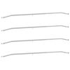 vidaXL Nosilec tarpa za prikolice 4 Srebrna 136-218 cm Aluminij