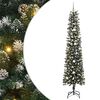 vidaXL Umestno božično drevo Zelena 240 cm PVC, plastika in jeklo