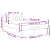 vidaXL Otomanska postelja z vzmetnico siv 120x190 cm blago