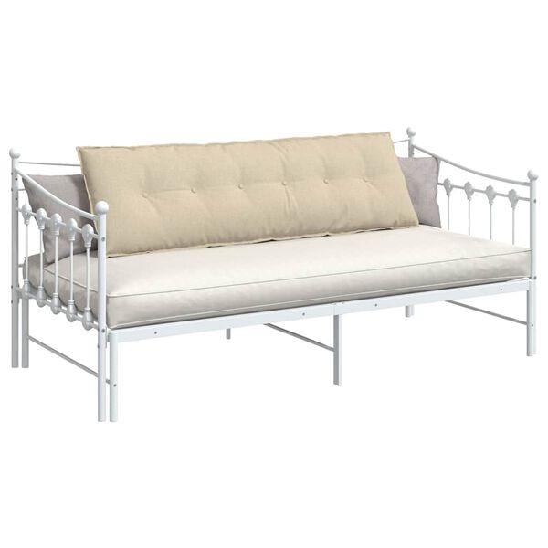 vidaXL Poglavni vzglavnik krema 160 x 19 x 50 cm blago