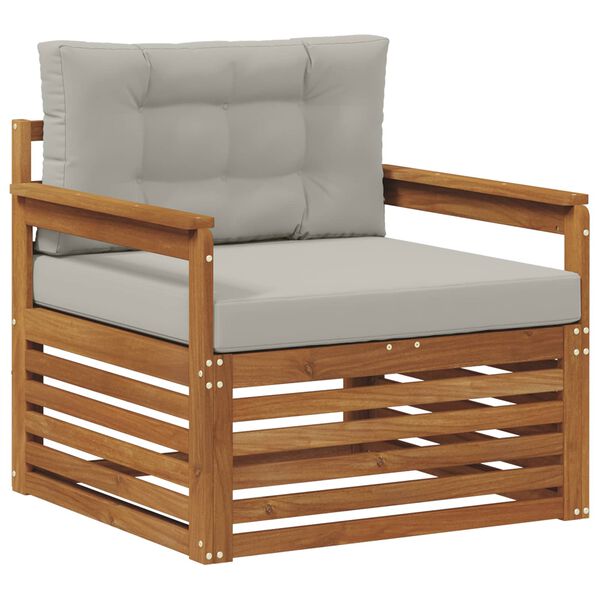 vidaXL Zunanja garnitura za sedenje Masivno akacijevo les in poliester