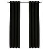 vidaXL Zatemnitvene zavese videz platna 2 kosa antracitne 140x225 cm