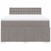 vidaXL Box spring postelja z vzmetnico taupe 140x190 cm blago