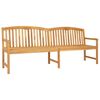 vidaXL Ročno izrezljana klop z rose 228 x 60 x 90 cm Trden tikov les