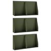 vidaXL Zadrževanje stene 6 kos 40 x 12 x 30 cm Jeklo Olivno zelena