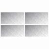 vidaXL Stopnice 4 kos 60 x 30 cm srebrna Aluminij Pravokotna