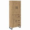 vidaXL Visok predalnik 2 pcs Umetni hrast 69,5 x 34 x 180 cm