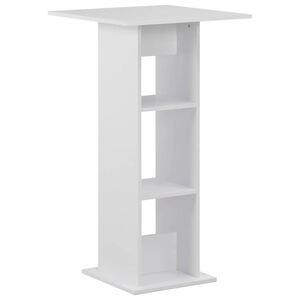 vidaXL Barska miza 60x60x110 cm bela