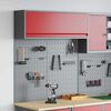 vidaXL Komplet omare in pegboard 3 pcs Rdeča 100 x 25 x 115 cm Jeklo