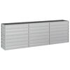 vidaXL Visoka greda 240x40x77 cm pocinkano jeklo srebrna
